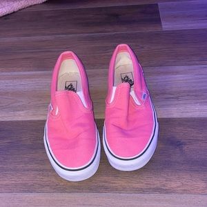Vans slide ons in hot pink gently used